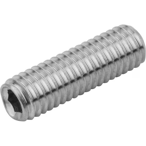 Grub Screw, Hexagon Socket With Flat Point DIN913 M04X20, Sw=2, Stainless Steel Bright, Kipp, Mfr#: K0707.104X20